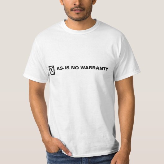 AS-IS GEEN GARANTIE T-SHIRT (Voorkant)
