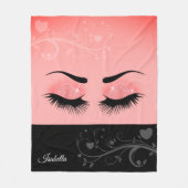 as - koraalroze fleece deken (Voorkant)