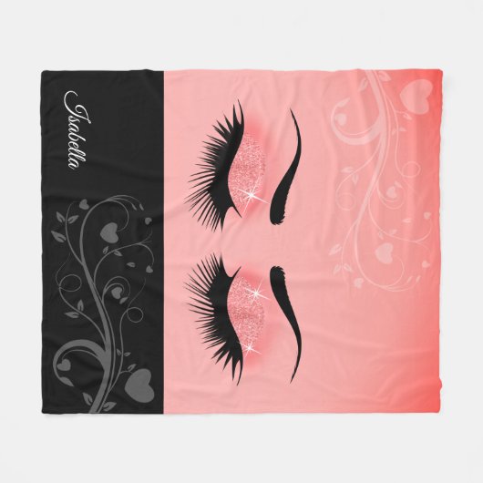  as - koraalroze fleece deken (Voorkant (Horizontaal))