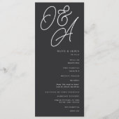 As | Manuscript Watermark Monogram Weddenschap Programmakaart (Voorkant)