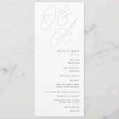 As | Manuscript Watermark Monogram Weddenschap Programmakaart (Voorkant)