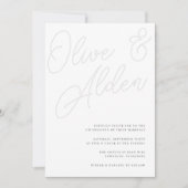 As | Manuscript Watermark Wedding Kaart (Voorkant)