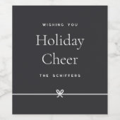 As | Moderne boog Eenvoudige minimale feestvreugde Wijn Etiket (Enkel label)