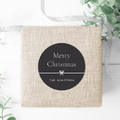 As | Moderne boog eenvoudige minimale kerst Ronde Sticker