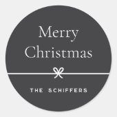 As | Moderne boog eenvoudige minimale kerst Ronde Sticker (Voorkant)