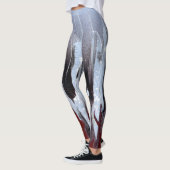 As naar kastanjebruin gekleurd leggings (Links)