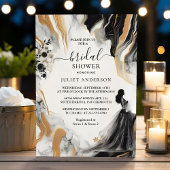 As Natural Work Stacked Stone Marble Bridal Shower Kaart