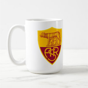 AS Roma Schild Vinyl Sticker – Maroon & Goud Voetb Koffiemok