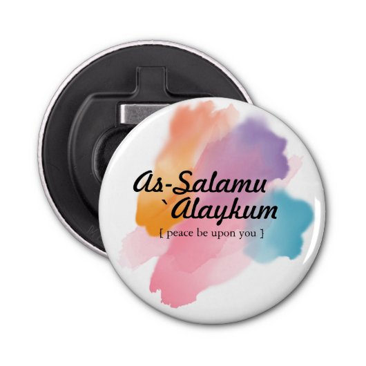 As-Salamu "Alaykum Button Flesopener (Voorkant)
