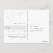 As | Script Watermerk Meal Choice RSVP Briefkaart (Achterkant)