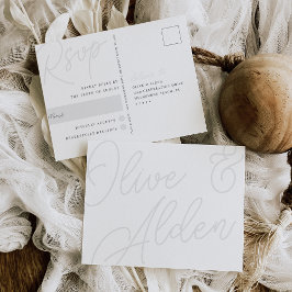 As | Script Watermerk RSVP Briefkaart