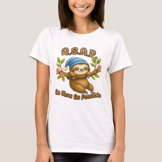 As Slow As Possible - Cute Sloth ASAP Classic T-Sh T-shirt (Voorkant)