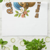 As Slow As Possible - Cute Sloth ASAP Classic T-Sh Theedoek (Gevouwen)