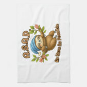 As Slow As Possible - Cute Sloth ASAP Classic T-Sh Theedoek (Verticaal)