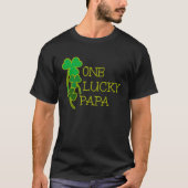 AS tees Fun One Lucky Papa Shamrock St Patty Patri (Voorkant)