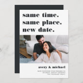 As | Uitnodiging voor uitstel van de moderne bruil (Voorkant / Achterkant)