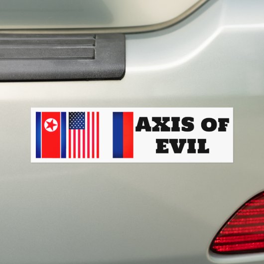 As van het kwaad in de VS Bumpersticker (Op auto)