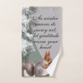 As winter weaves its snowy art, let gratitude warm bad handdoek (Handdoek)