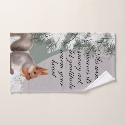 As winter weaves its snowy art, let gratitude warm bad handdoek (Handdoek)