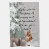 As winter weaves its snowy art, let gratitude warm theedoek (Verticaal)