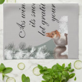 As winter weaves its snowy art, let gratitude warm theedoek (Gevouwen)