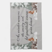 As winter weaves its snowy art, let gratitude warm theedoek (Verticaal)