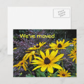 AS- Yellow Daisy Moving Notice Briefkaarten (Voorkant / Achterkant)