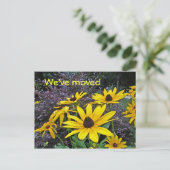 AS- Yellow Daisy Moving Notice Briefkaarten (Staand voorkant)