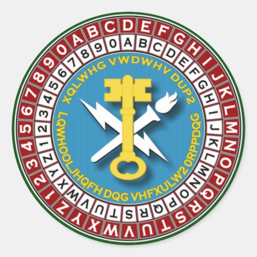 ASA INSCOM 2s Ronde Sticker (Voorkant)