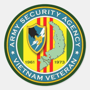 ASA Vietnam Veteraan Ronde Sticker