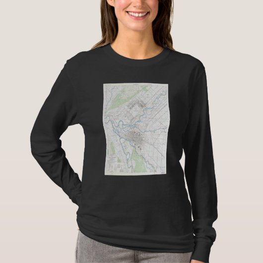  Asahikawa Japan Map 1945 T-shirt (Voorkant)