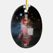 Asakusa Geisha Neo Tokio Keramisch Ornament (Voorkant)