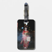 Asakusa Geisha Neo Tokyo Bagagelabel (Achterkant verticaal)