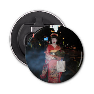 Asakusa Geisha Neo Tokyo Button Flesopener
