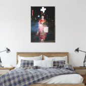 Asakusa Geisha Neo Tokyo Canvas Afdruk (Insitu (Slaapkamer))