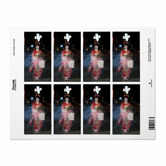 Asakusa Geisha Neo Tokyo Etiket (Full Sheet)