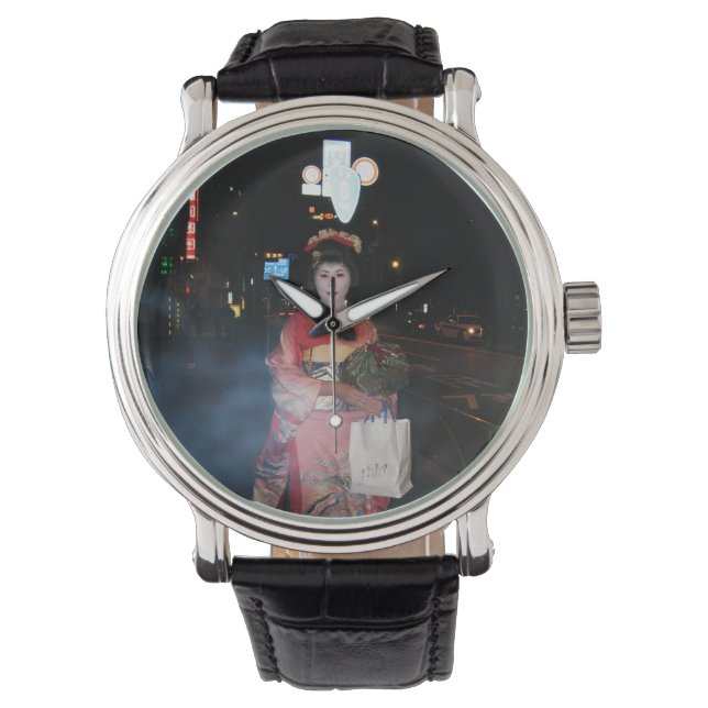 Asakusa Geisha Neo Tokyo Horloge (Voorkant)