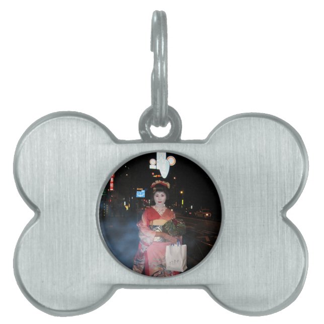 Asakusa Geisha Neo Tokyo Huisdieren Naamplaatje (voorkant)