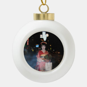 Asakusa Geisha Neo Tokyo Keramische Bal Ornament