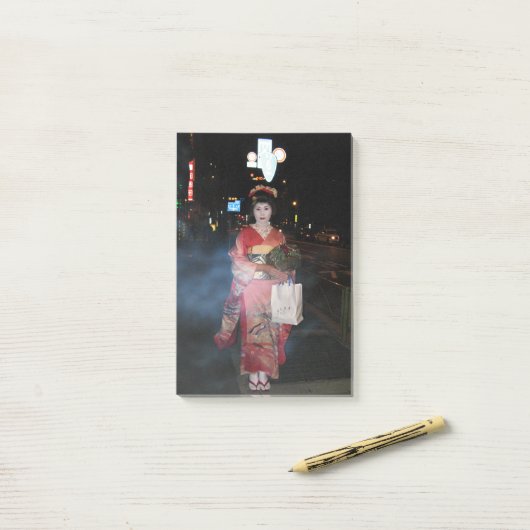 Asakusa Geisha Neo Tokyo Post-it® Notes (Op bureau)