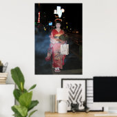 Asakusa Geisha Neo Tokyo Poster (Thuiskantoor)