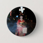 Asakusa Geisha Neo Tokyo Ronde Button 5,7 Cm (Voorkant)