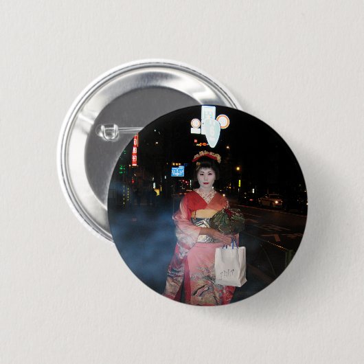 Asakusa Geisha Neo Tokyo Ronde Button 5,7 Cm (Voorkant /achterkant)