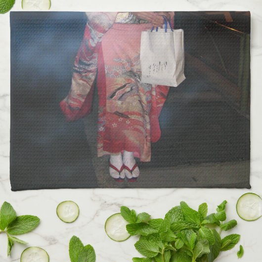 Asakusa Geisha Neo Tokyo Theedoek (Gevouwen)