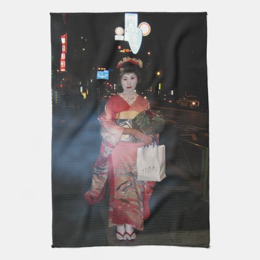 Asakusa Geisha Neo Tokyo Theedoek (Verticaal)