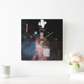Asakusa Geisha Neo Tokyo Vierkante Klok (Huis)