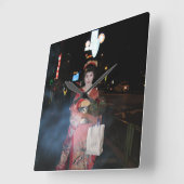 Asakusa Geisha Neo Tokyo Vierkante Klok (Hoek)