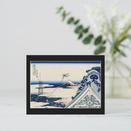 Asakusa Hongan-ji tempel (van Hokusai) Briefkaart (Staand voorkant)