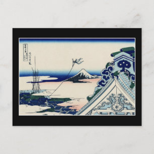 Asakusa Hongan-ji tempel (van Hokusai) Briefkaart