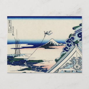 Asakusa Hongan-ji tempel (van Hokusai) Briefkaart